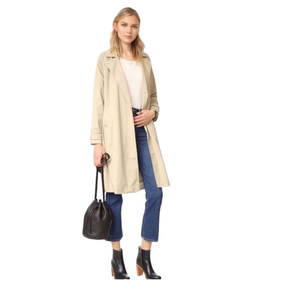 FRAME Classic Trench Coat in Timeless Camel L